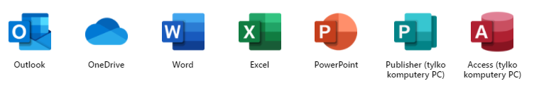 Aplikacje pakietu MS 365 Business Standard ESD