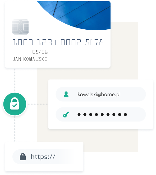 Certyfikat SSL chroni transakcje, zabezpiecza dane osobowe, hasła i dane logowania strony, nawiązując szyfrowane połączenie.